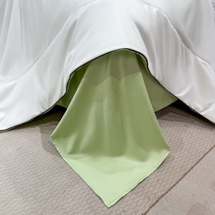 91家纺网 家纺一手货源 找家纺 蕾诺家纺 2026新款冰丝烫画夏被空调被夏凉被 被子被芯 绿白