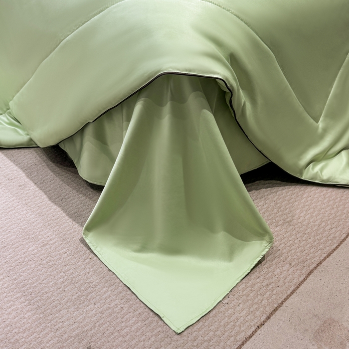 91家纺网 家纺一手货源 找家纺 蕾诺家纺 2026新款冰丝烫画夏被空调被夏凉被 被子被芯 绿色