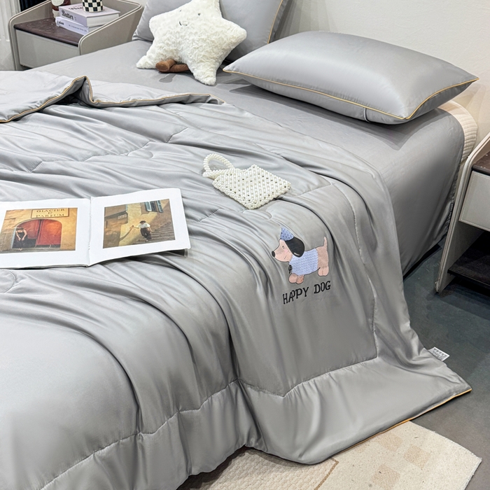 91家纺网 家纺一手货源 找家纺 （总）蕾诺家纺 2026新款冰丝烫画夏被空调被夏凉被 被子被芯