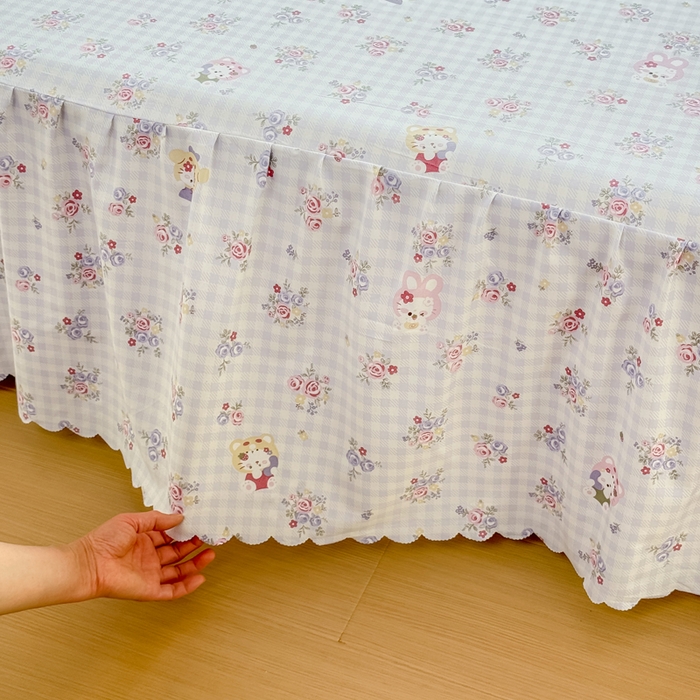 91家纺网 家纺一手货源 找家纺 莎臣豹 2026新款植物羊绒单品单件单床裙可配床裙三件套丛中喵