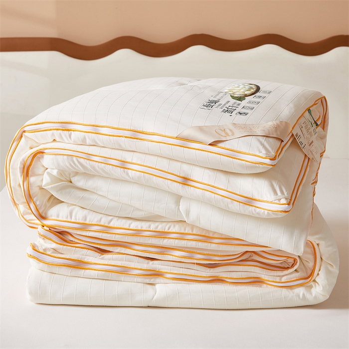 91家纺网 家纺一手货源 找家纺 小禹仔家纺 2026新款全棉提花蚕丝被拉链二合一子母被冬被春秋被夏被被子被芯加厚棉被 云朵白