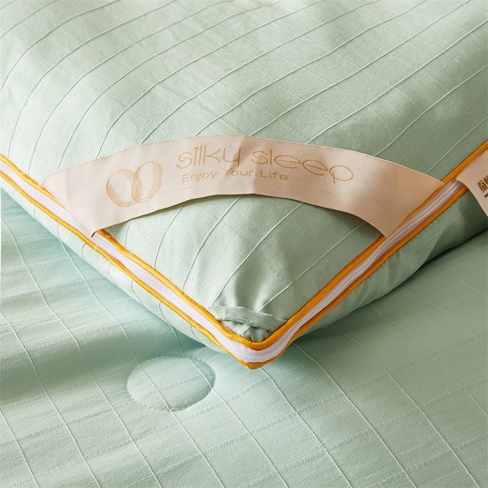 91家纺网 家纺一手货源 找家纺 小禹仔家纺 2026新款全棉提花蚕丝被拉链二合一子母被冬被春秋被夏被被子被芯加厚棉被 青果绿