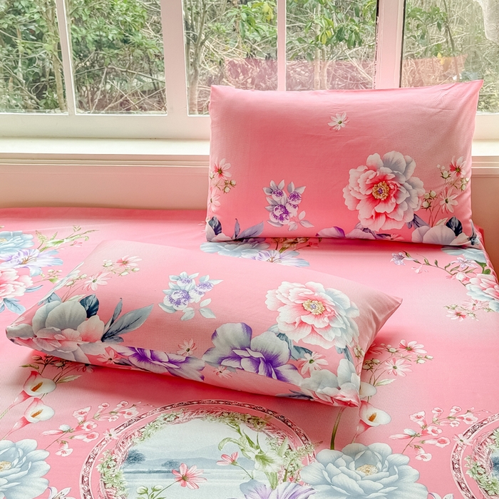 91家纺网 家纺一手货源 找家纺 莎臣豹 2026新款植物羊绒单品单件单床裙可配床裙三件套花房迷香粉