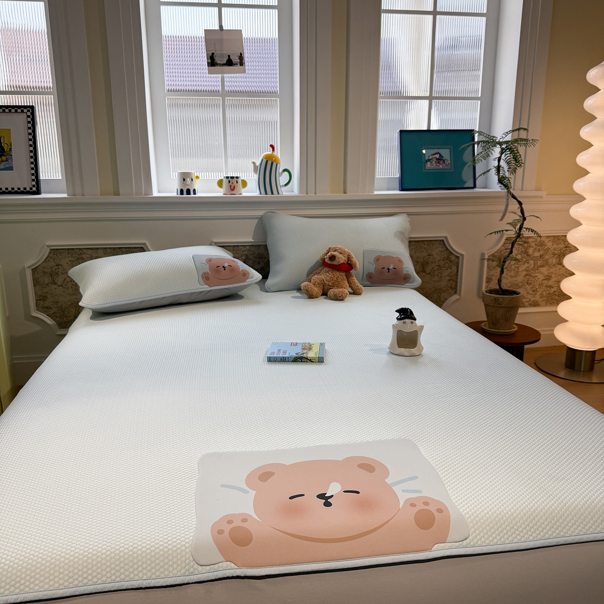 91家纺网 家纺一手货源 找家纺 （总）GUJARY古家丽 2026新款即凉萌趣中分子床笠凉席三件套-风格一