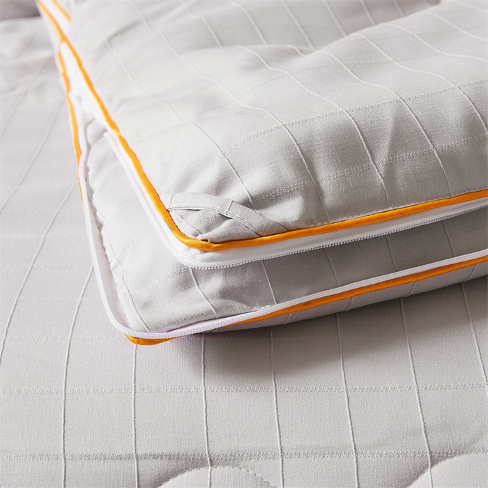 91家纺网 家纺一手货源 找家纺 小禹仔家纺 2026新款全棉提花蚕丝被拉链二合一子母被冬被春秋被夏被被子被芯加厚棉被 时尚灰