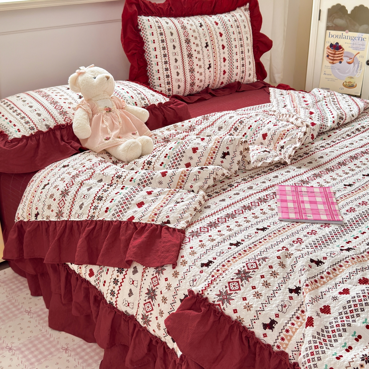 91家纺网 家纺一手货源 找家纺 禾沐 2026新款云感泡芙棉床盖夏被四件套AA款（夏被款） 萌物条条