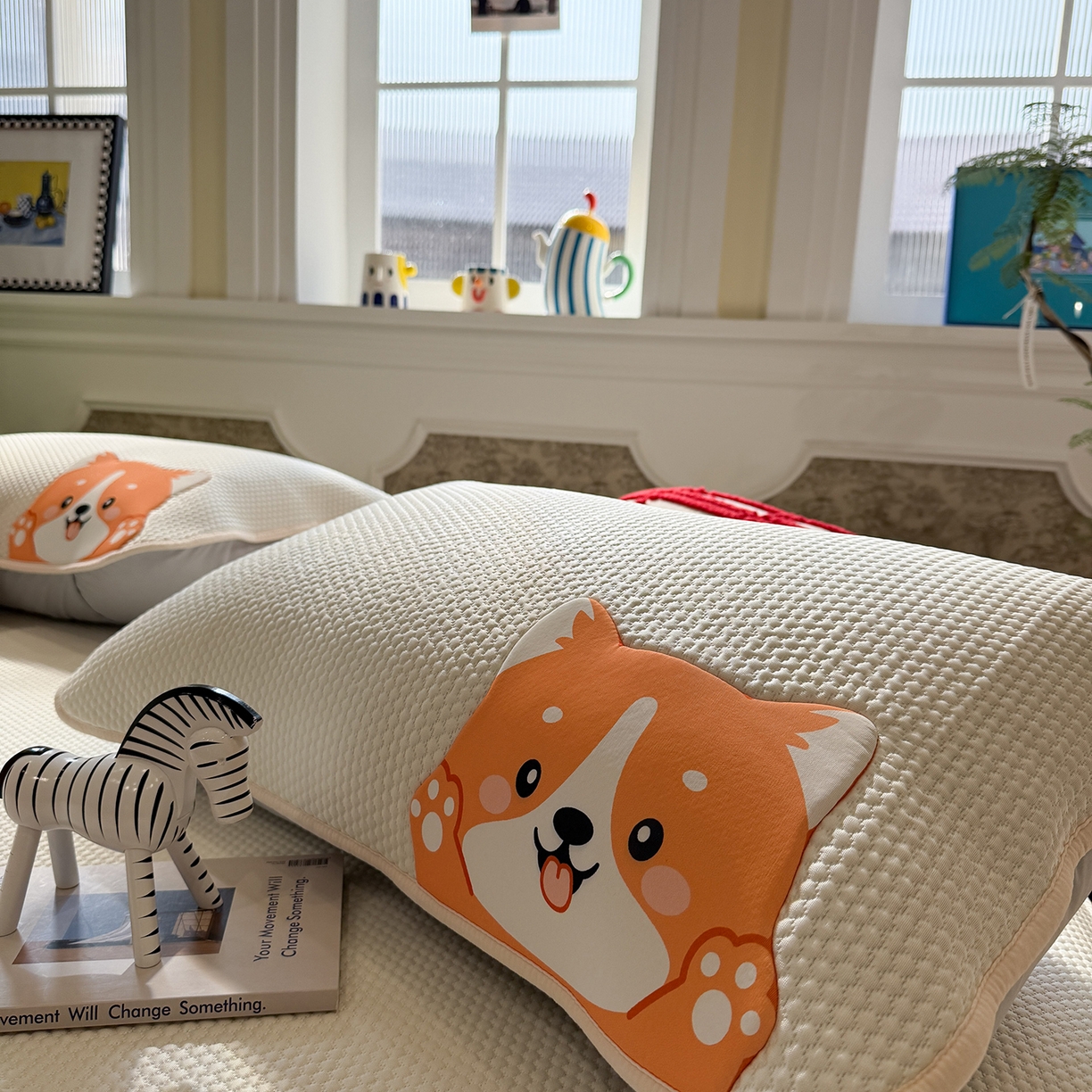 91家纺网 家纺一手货源 找家纺 GUJARY古家丽 2026新款即凉萌趣中分子床笠凉席三件套-风格一 柴多多