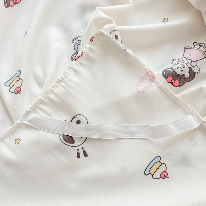 91家纺网 家纺一手货源 找家纺 莎臣豹 2026新款植物羊绒单品单件单床裙可配床裙三件套可爱努比