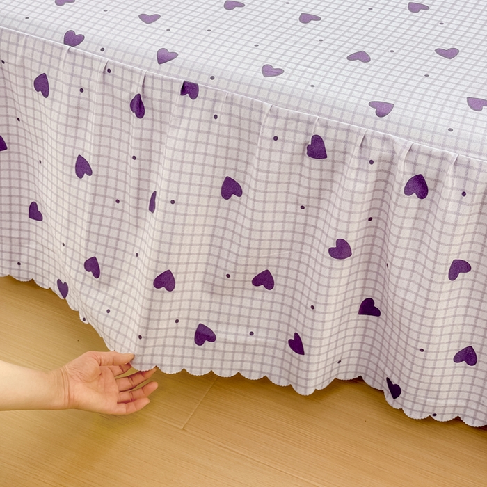 91家纺网 家纺一手货源 找家纺 莎臣豹 2026新款植物羊绒单品单件单床裙可配床裙三件套恋慕格