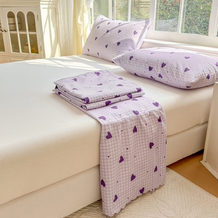 91家纺网 家纺一手货源 找家纺 莎臣豹 2026新款植物羊绒单品单件单床裙可配床裙三件套恋慕格