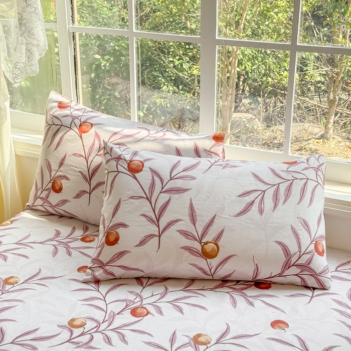 91家纺网 家纺一手货源 找家纺 莎臣豹 2026新款植物羊绒单品单件单床裙可配床裙三件套蜜桃时节紫