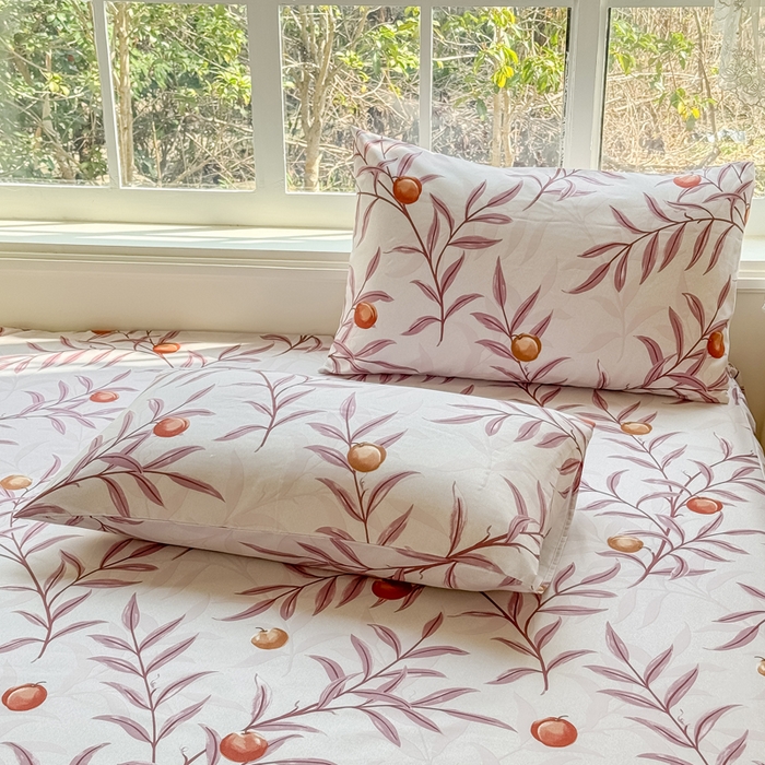 91家纺网 家纺一手货源 找家纺 莎臣豹 2026新款植物羊绒单品单件单床裙可配床裙三件套蜜桃时节紫