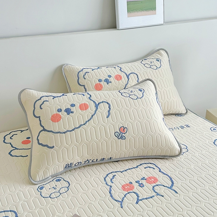 91家纺网 家纺一手货源 找家纺 （总）佳鸿家纺 2026新款卡通乳胶凉席二件套三件套冰丝软席空调席跨境爆款