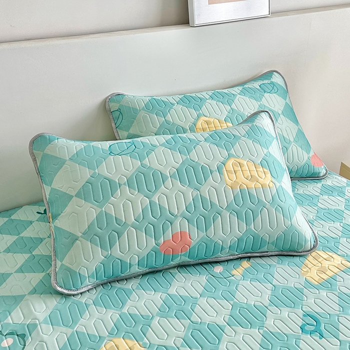 91家纺网 家纺一手货源 找家纺 佳鸿家纺 2026新款卡通乳胶凉席二件套三件套冰丝软席空调席跨境爆款 恐龙