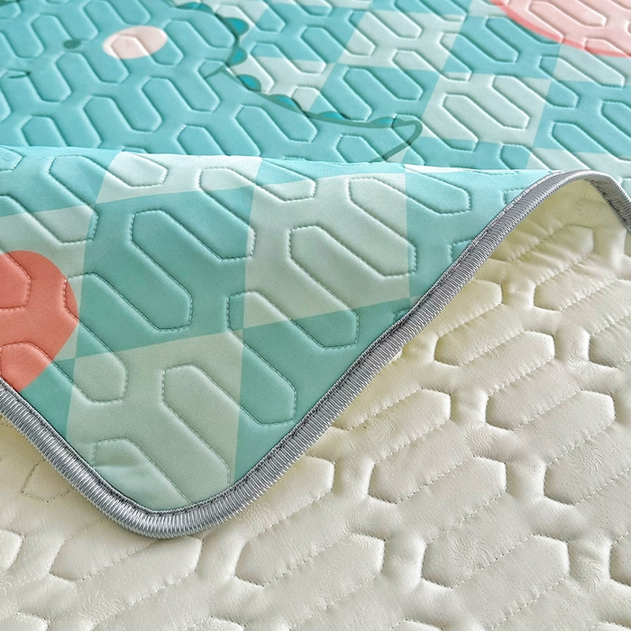 91家纺网 家纺一手货源 找家纺 佳鸿家纺 2026新款卡通乳胶凉席二件套三件套冰丝软席空调席跨境爆款 恐龙