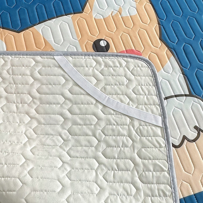 91家纺网 家纺一手货源 找家纺 佳鸿家纺 2026新款卡通乳胶凉席二件套三件套冰丝软席空调席跨境爆款 柯基