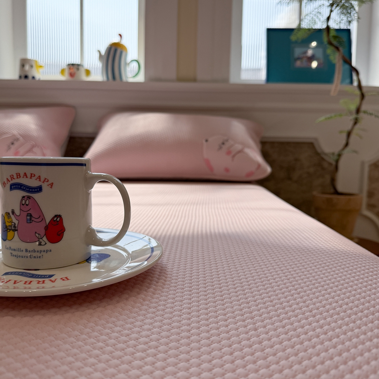 91家纺网 家纺一手货源 找家纺 GUJARY古家丽 2026新款即凉萌趣中分子床笠凉席三件套-风格一 软萌喵