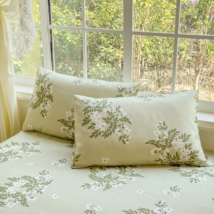 91家纺网 家纺一手货源 找家纺 莎臣豹 2026新款植物羊绒单品单件单床裙可配床裙三件套茉莉飘雪