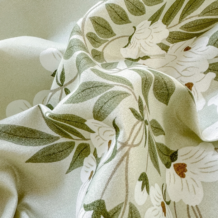 91家纺网 家纺一手货源 找家纺 莎臣豹 2026新款植物羊绒单品单件单床裙可配床裙三件套茉莉飘雪