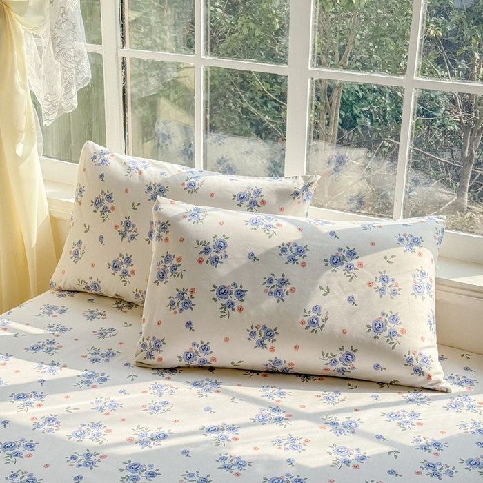 91家纺网 家纺一手货源 找家纺 莎臣豹 2026新款植物羊绒单品单件单床裙可配床裙三件套晴空花海