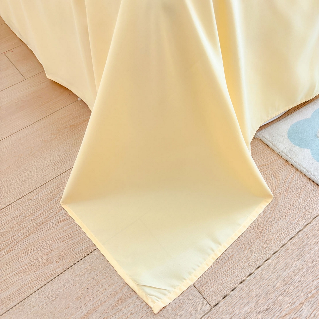 91家纺网 家纺一手货源 找家纺 我心家纺 2026新款卡通刺绣四件套 猫兔日记-蓝黄