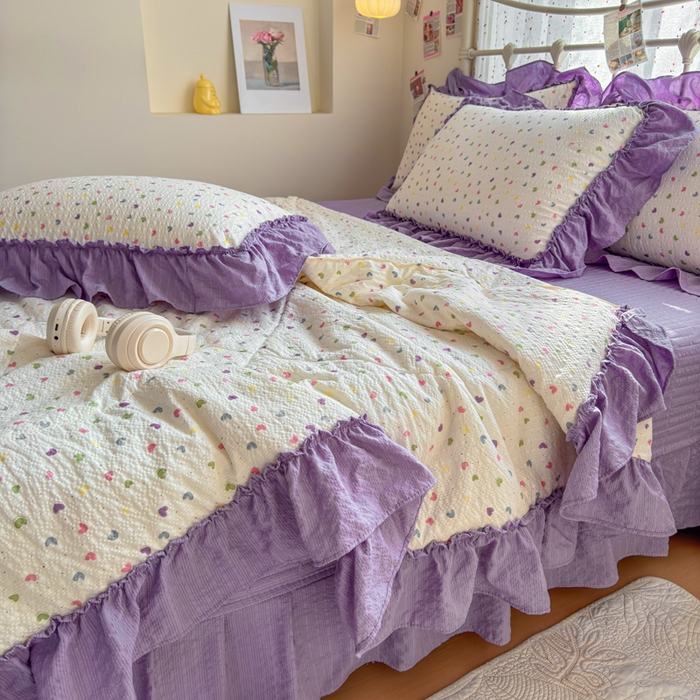 91家纺网 家纺一手货源 找家纺 （总）梵希雅 2026新款泡芙纱床盖夏被四件套