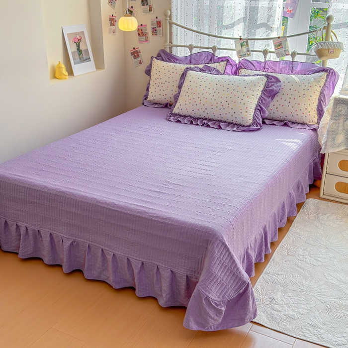 91家纺网 家纺一手货源 找家纺 （总）梵希雅 2026新款泡芙纱床盖夏被四件套