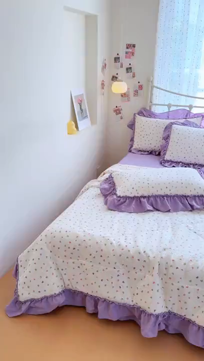 91家纺网 家纺一手货源 找家纺 （总）梵希雅 2026新款泡芙纱床盖夏被四件套