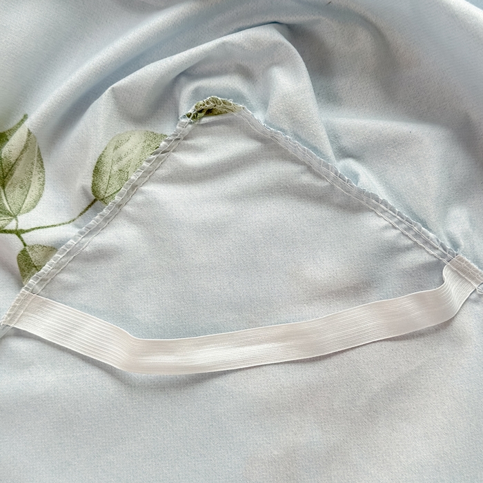 91家纺网 家纺一手货源 找家纺 莎臣豹 2026新款植物羊绒单品单件单床裙可配床裙三件套诗情画意蓝