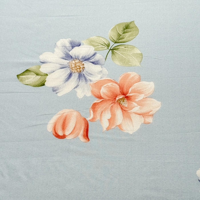 91家纺网 家纺一手货源 找家纺 莎臣豹 2026新款植物羊绒单品单件单床裙可配床裙三件套诗情画意蓝