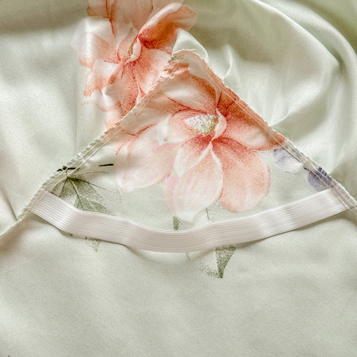 91家纺网 家纺一手货源 找家纺 莎臣豹 2026新款植物羊绒单品单件单床裙可配床裙三件套诗情画意绿