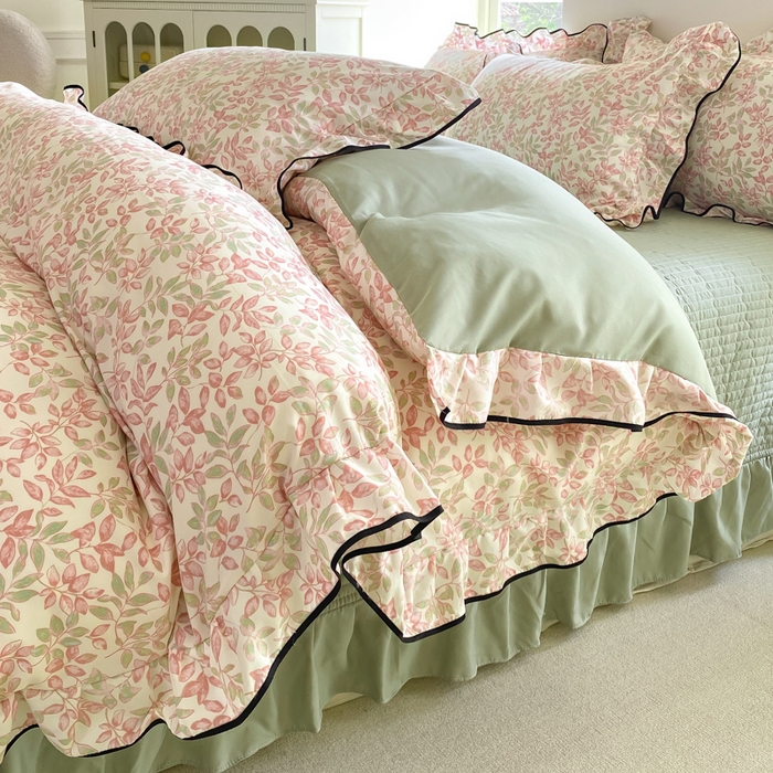 91家纺网 家纺一手货源 找家纺 （总）仟网汇 2026新款A类赫本针织双层纱床盖四件套床盖夏被四件套