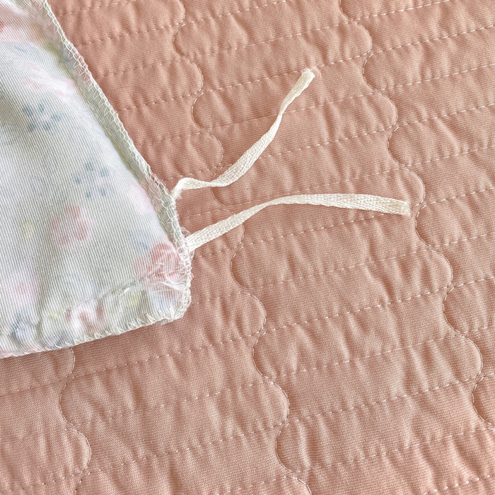 91家纺网 家纺一手货源 找家纺 仟网汇 2026新款A类赫本针织双层纱床盖四件套床盖夏被四件套 春晴