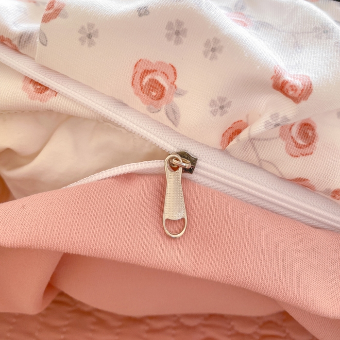 91家纺网 家纺一手货源 找家纺 仟网汇 2026新款A类赫本针织双层纱床盖四件套床盖夏被四件套 花季