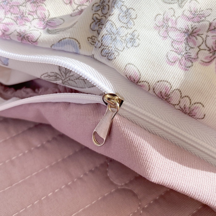 91家纺网 家纺一手货源 找家纺 仟网汇 2026新款A类赫本针织双层纱床盖四件套床盖夏被四件套 绮梦