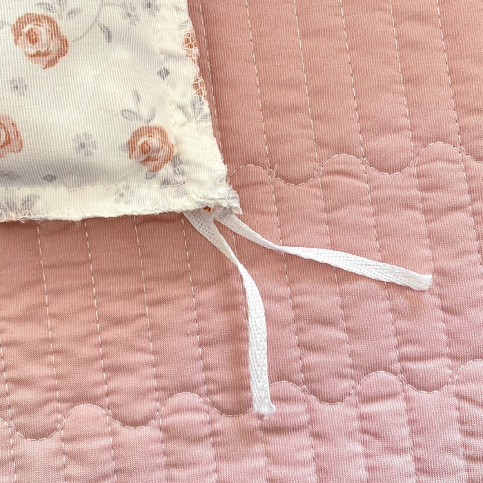 91家纺网 家纺一手货源 找家纺 仟网汇 2026新款A类赫本针织双层纱床盖四件套床盖夏被四件套 花季