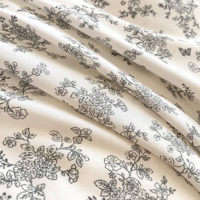 91家纺网 家纺一手货源 找家纺 仟网汇 2026新款A类赫本针织双层纱床盖四件套床盖夏被四件套 蔓枝