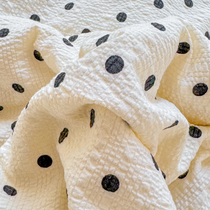 91家纺网 家纺一手货源 找家纺 梵希雅 2026新款泡芙纱床盖夏被四件套 波点