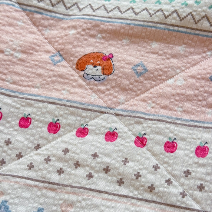 91家纺网 家纺一手货源 找家纺 梵希雅 2026新款泡芙纱床盖夏被四件套 费尔岛小狗