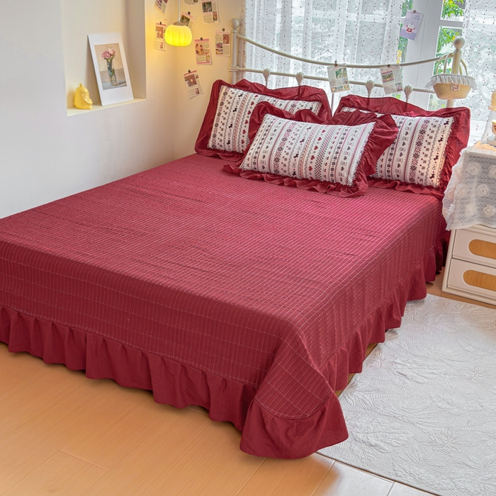 91家纺网 家纺一手货源 找家纺 梵希雅 2026新款泡芙纱床盖夏被四件套 萌物条条