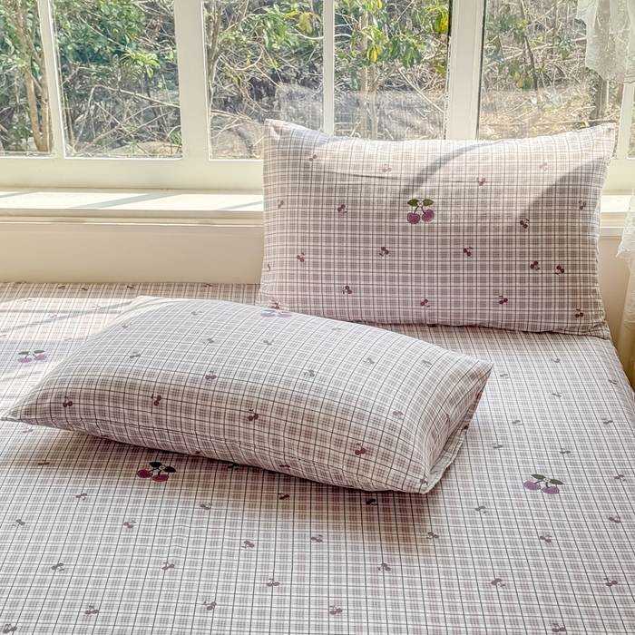 91家纺网 家纺一手货源 找家纺 莎臣豹 2026新款植物羊绒单品单件单床裙可配床裙三件套乌梅樱桃