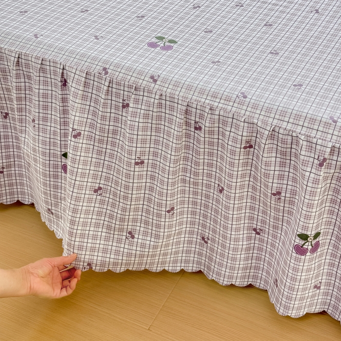 91家纺网 家纺一手货源 找家纺 莎臣豹 2026新款植物羊绒单品单件单床裙可配床裙三件套乌梅樱桃