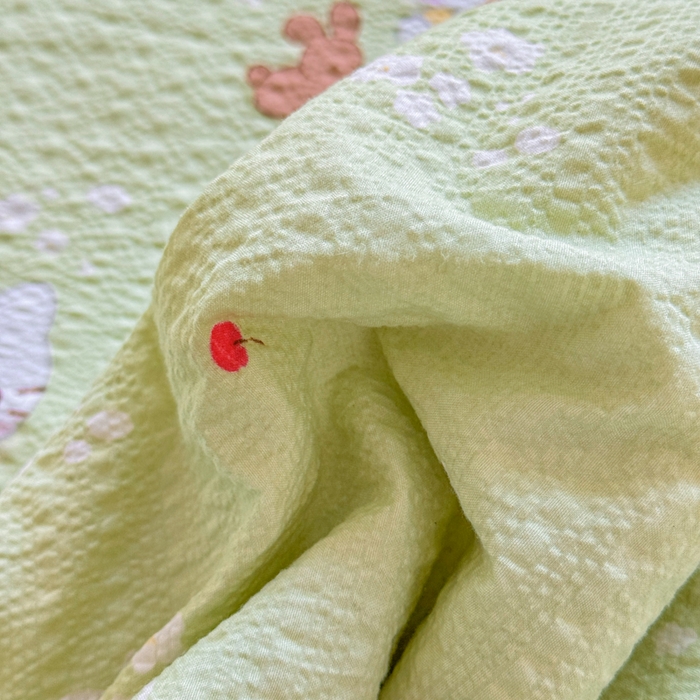 91家纺网 家纺一手货源 找家纺 梵希雅 2026新款泡芙纱床盖夏被四件套 小猫拉车