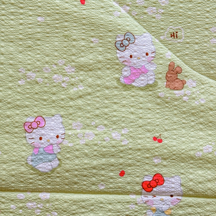 91家纺网 家纺一手货源 找家纺 梵希雅 2026新款泡芙纱床盖夏被四件套 小猫拉车