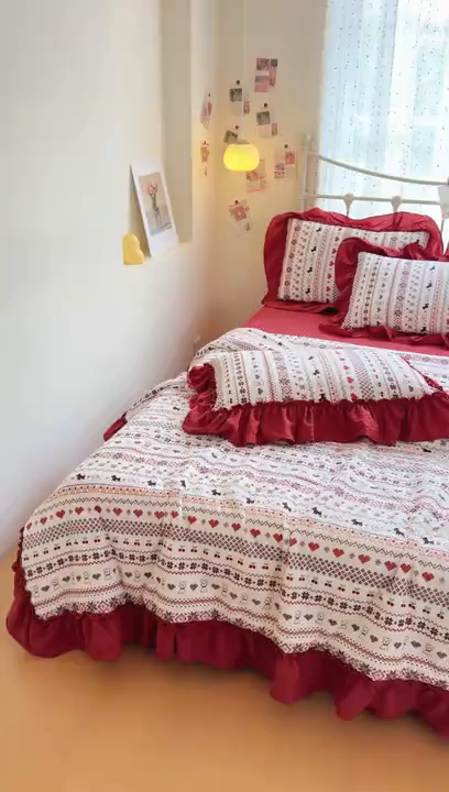 91家纺网 家纺一手货源 找家纺 梵希雅 2026新款泡芙纱床盖夏被四件套 萌物条条