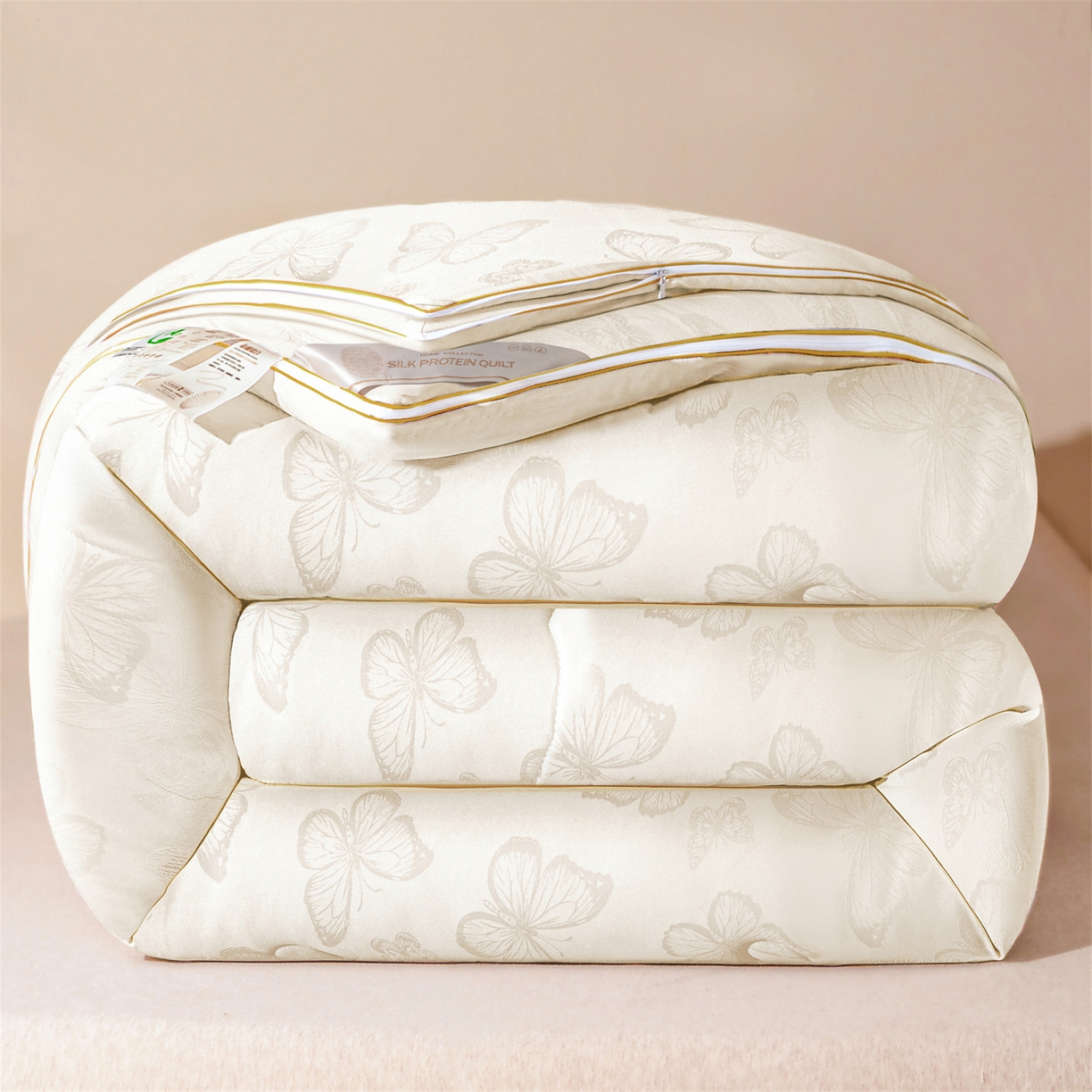 91家纺网 家纺一手货源 找家纺 （总）小禹仔家纺 2026新款二合一拉链款蚕蛹蛋白子母被冬被春秋被夏被被子被芯加厚棉被-蝶梦系列