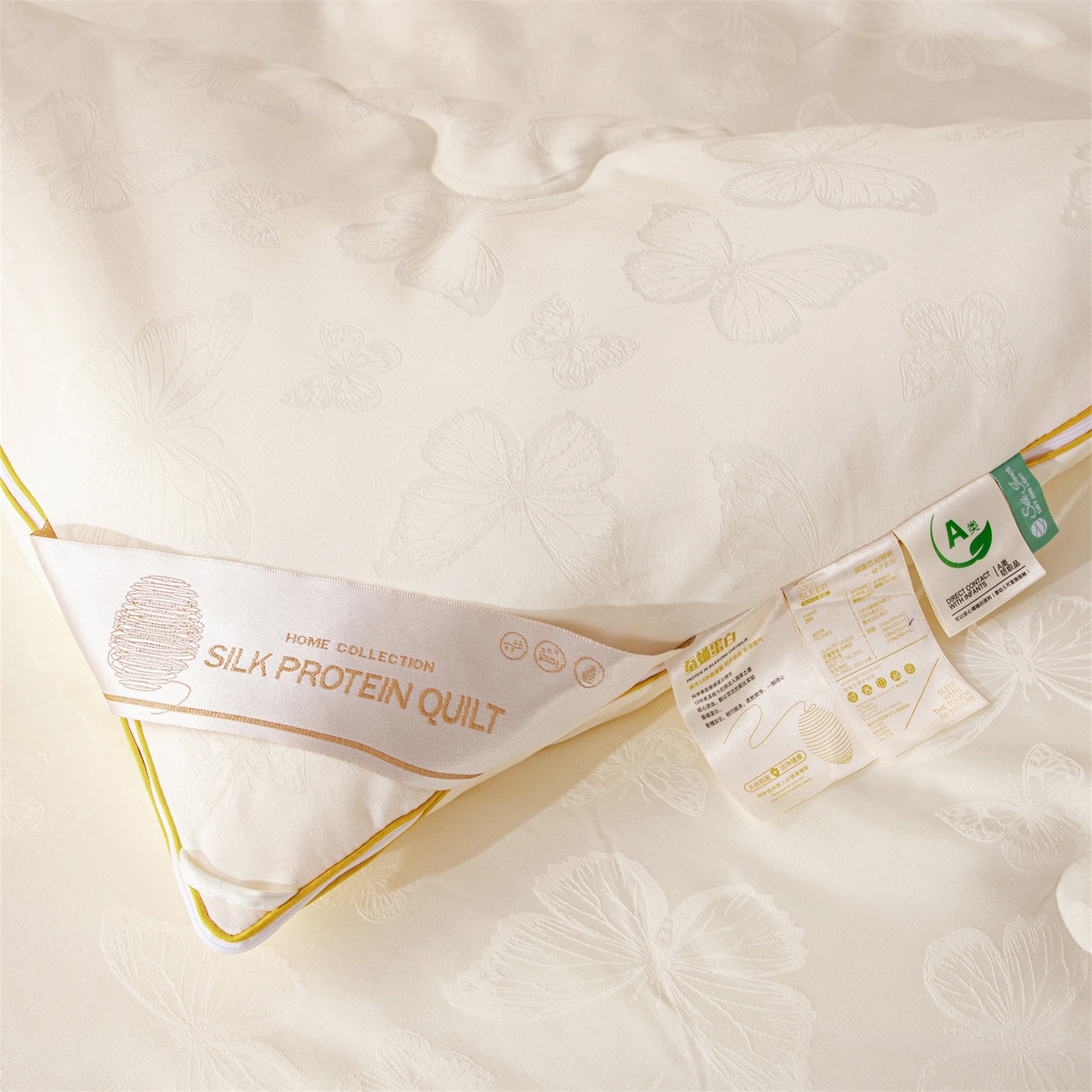 91家纺网 家纺一手货源 找家纺 （总）小禹仔家纺 2026新款二合一拉链款蚕蛹蛋白子母被冬被春秋被夏被被子被芯加厚棉被-蝶梦系列