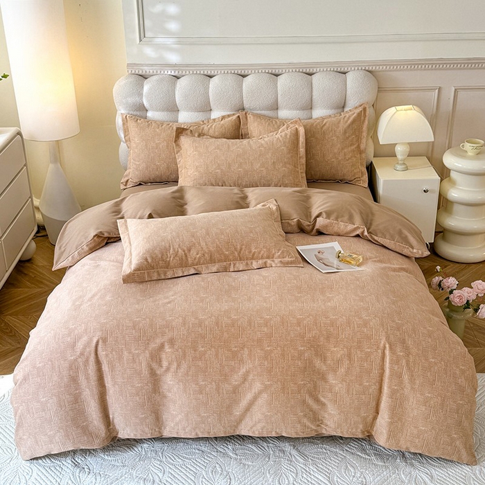 91家纺网 家纺一手货源 找家纺 【电商上传专用，4个尺寸，全部齐全】幸嘉轩 2026新款全棉纯棉喷气加厚磨毛四件套