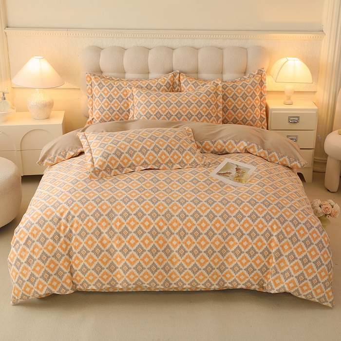 91家纺网 家纺一手货源 找家纺 【电商上传专用，4个尺寸，全部齐全】幸嘉轩 2026新款全棉纯棉喷气加厚磨毛四件套