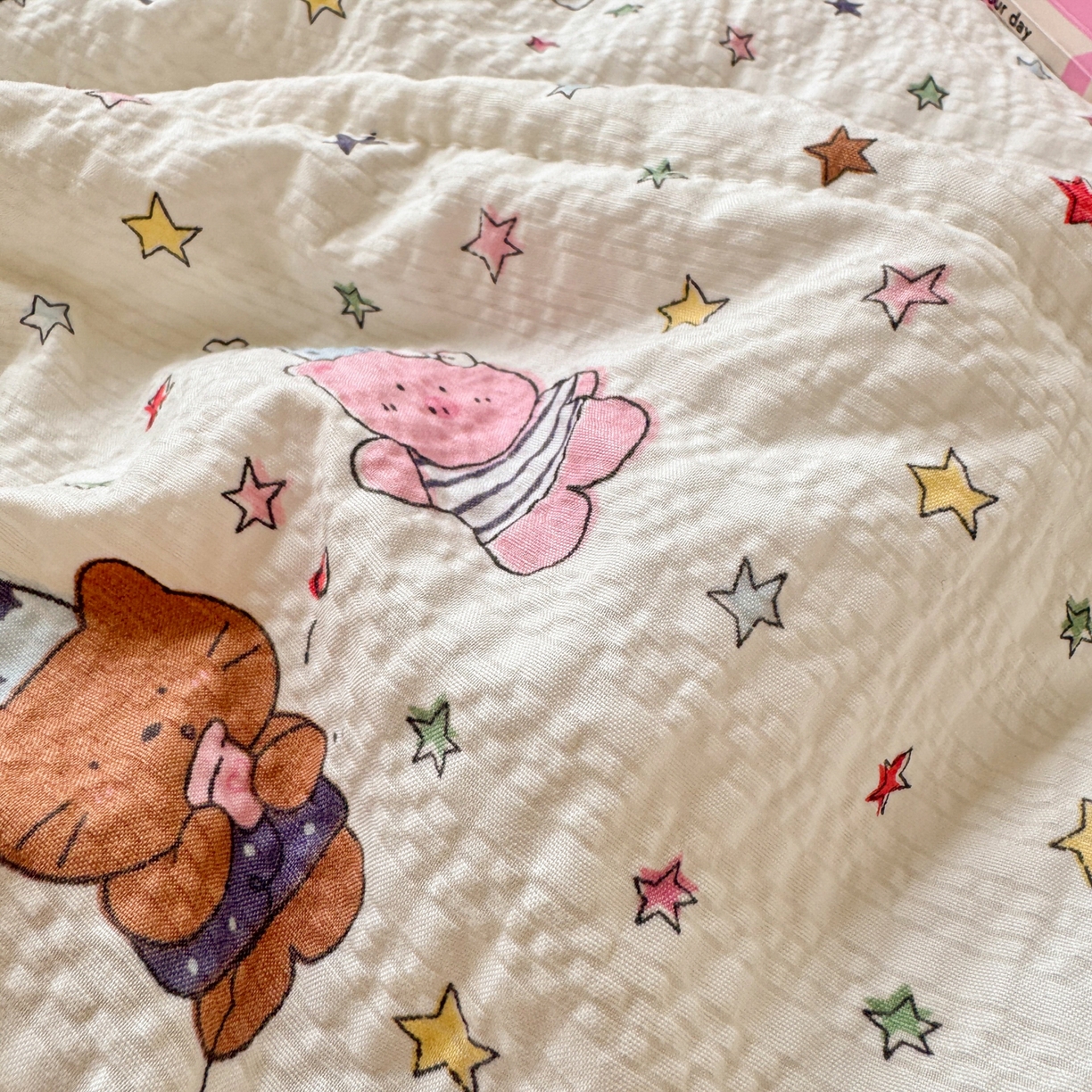 91家纺网 家纺一手货源 找家纺 禾沐 2026新款云感泡芙棉床盖夏被四件套AA款（夏被款） 星晴